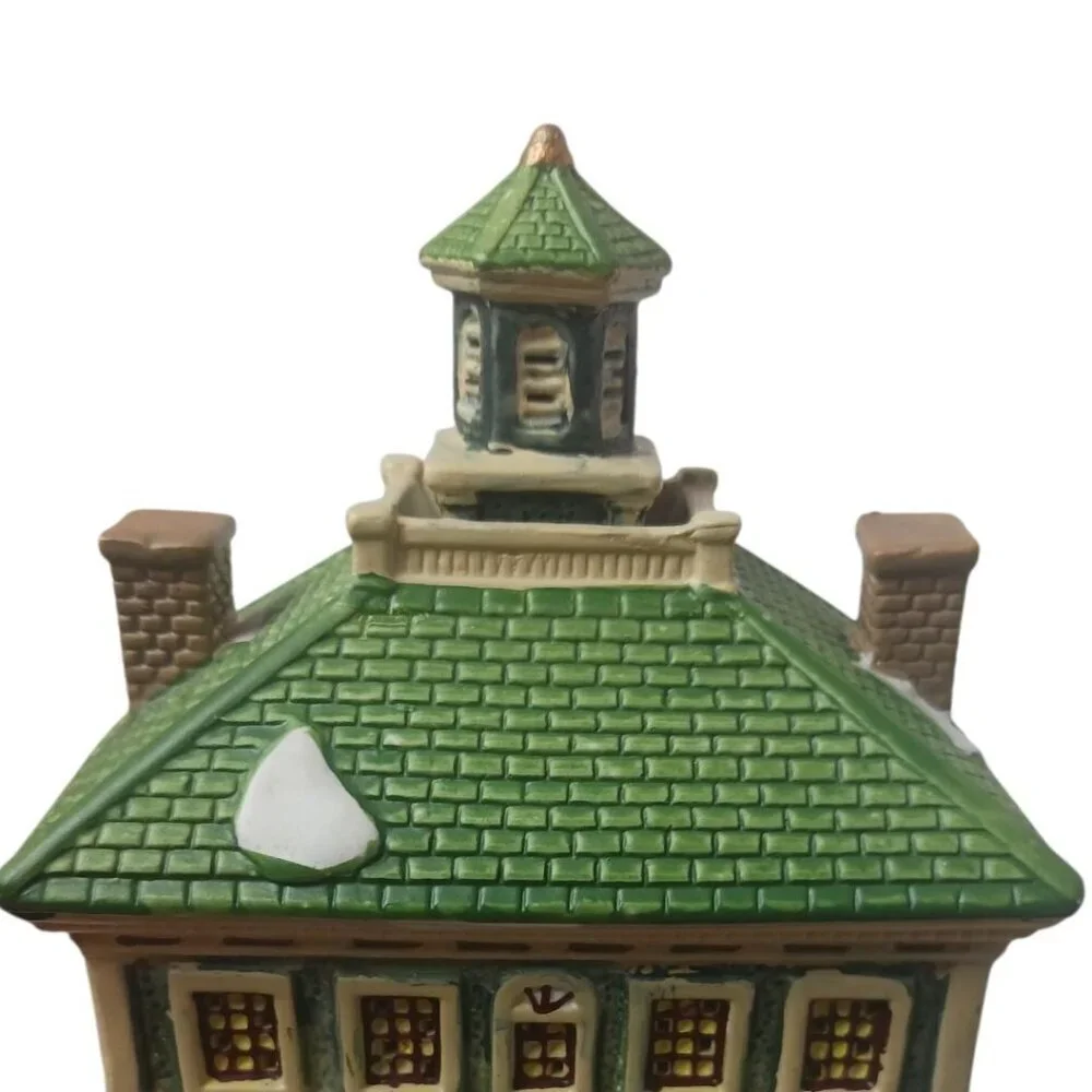 Cherry Hill School Vtg Ceramic Lighted Christmas Village House 